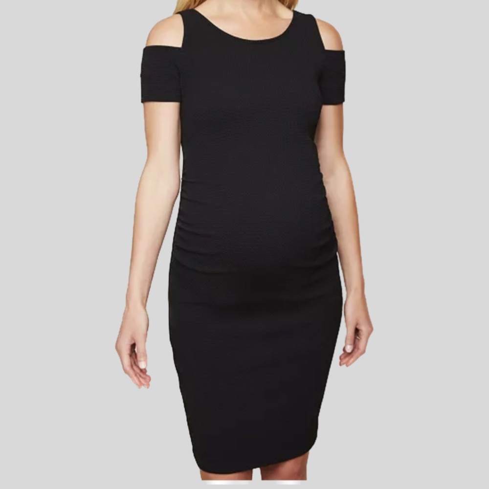 Cold Shoulder Sheath Maternity Dress